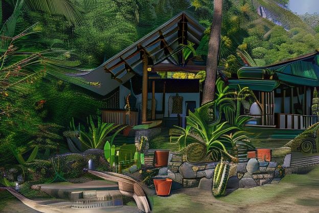 Hotel La Leona Eco Lodge, Exterior, Garden